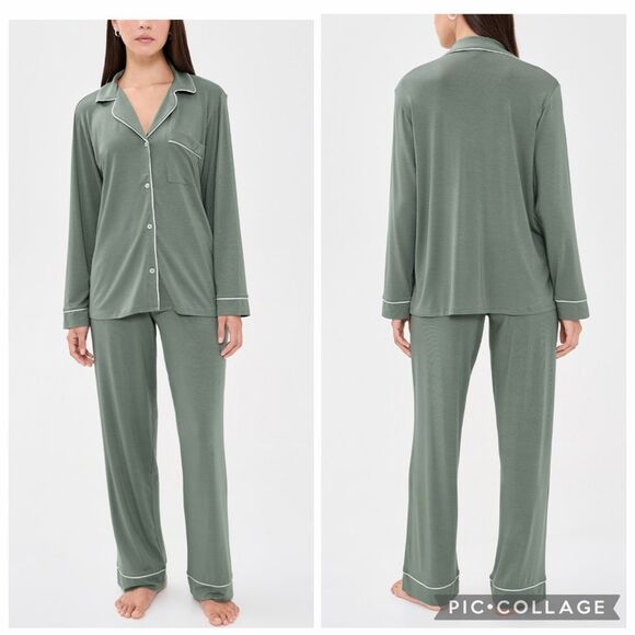 Eberjey Other - Eberjey Gisele long sleeve pajama set desert sage/ivory medoum